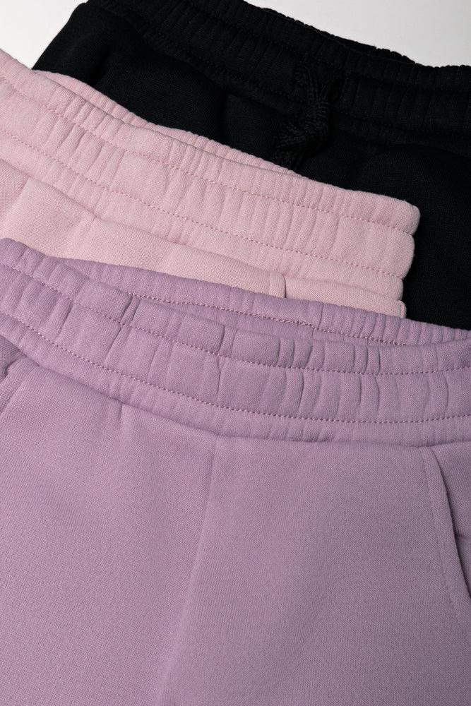 3 Pack Trackpants Purple And Black