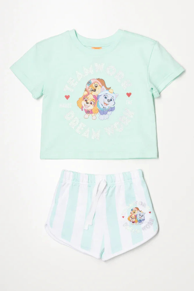 Paw Patrol Shorts Set Green