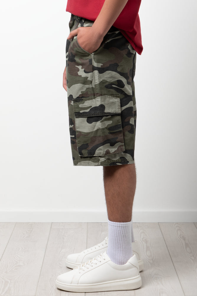 Camo Cargo Shorts Green