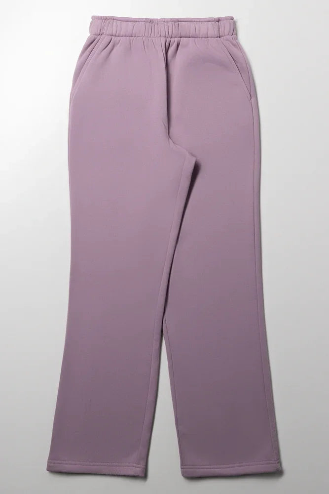Straight Leg Trackpants Purple