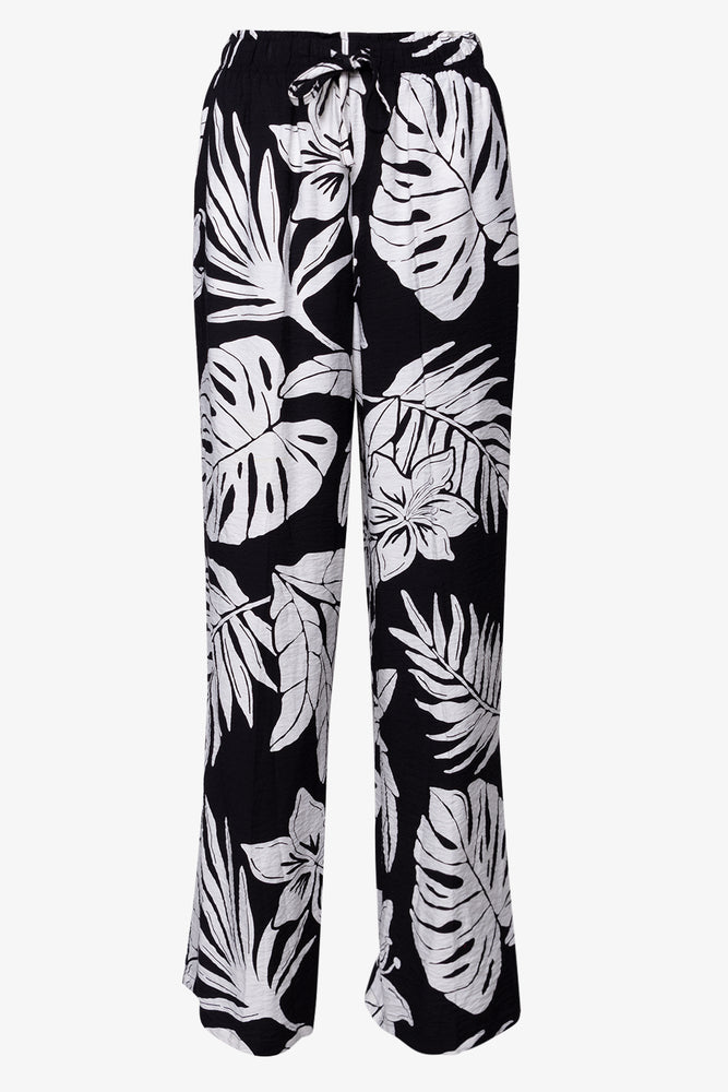 Tropical Relaxed Pants Black