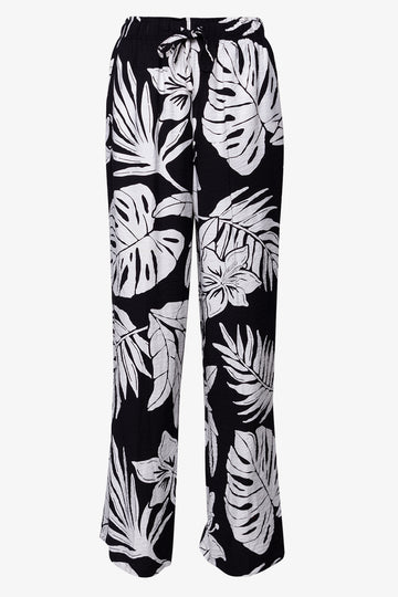 Tropical Relaxed Pants Black