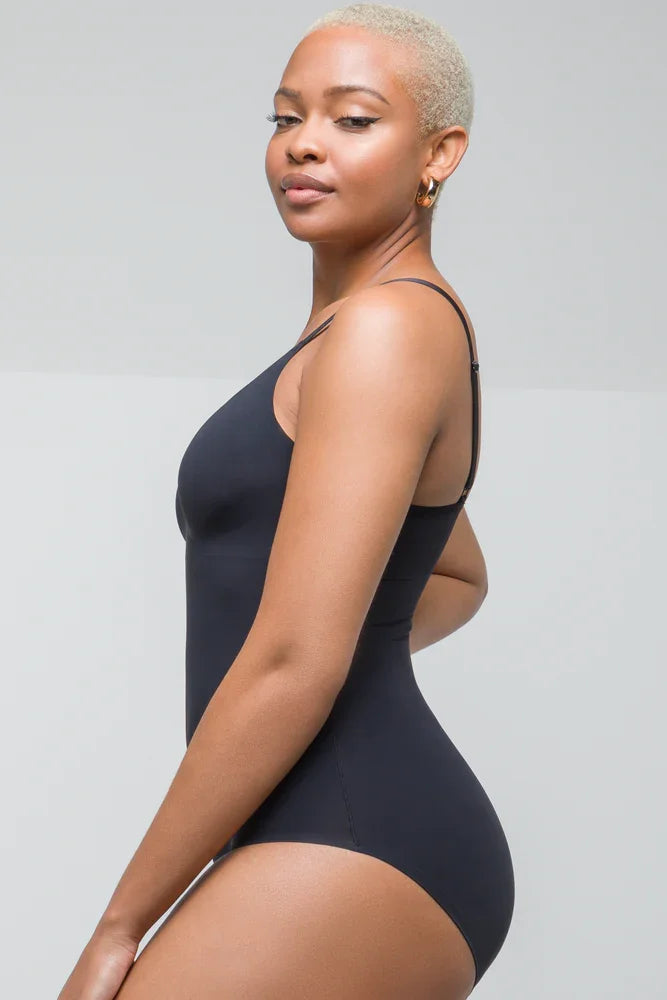 Bonded Shapewear Bodysuit Brief Black