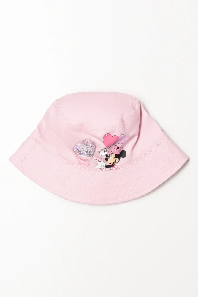 Minnie Mouse Heart Bucket Hat Pink