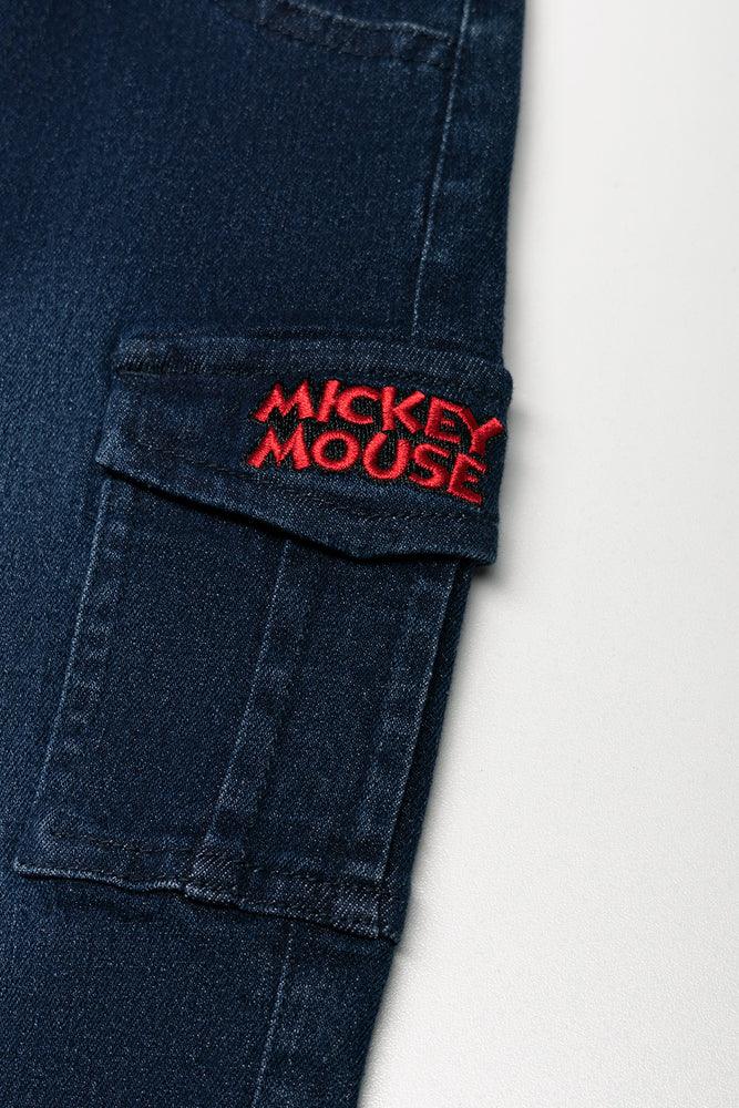 Mickey Mouse Denim Cargo Blue