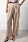 Wide Leg Tailored Pants Natural (1)