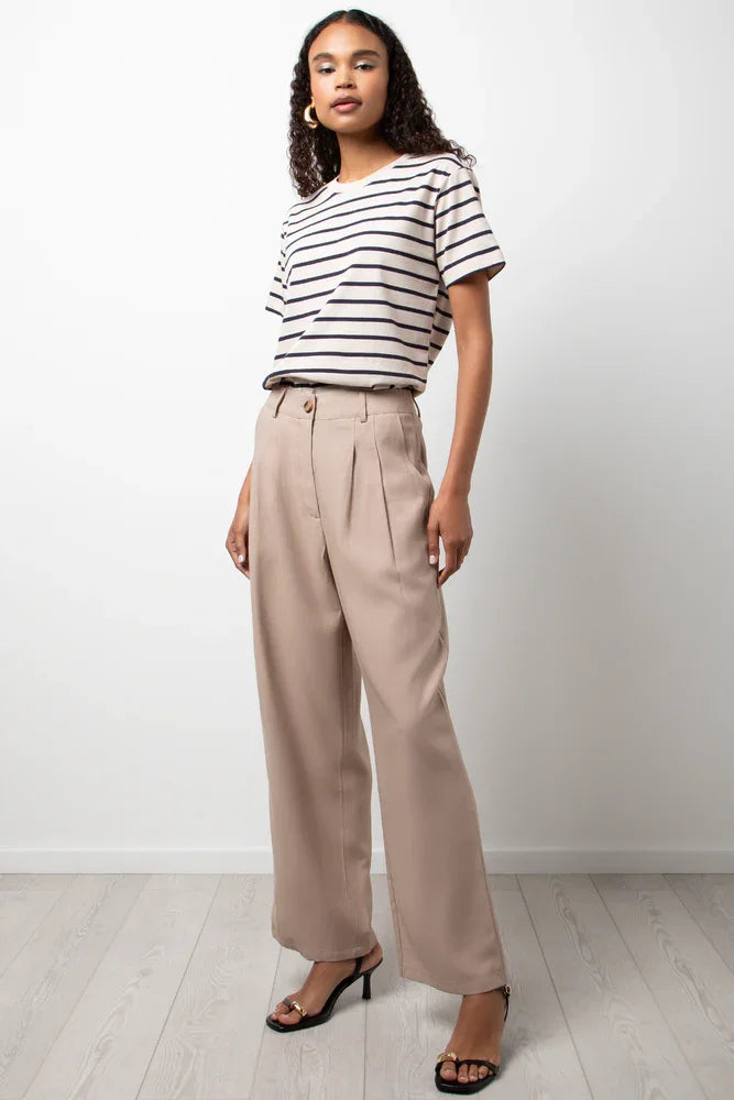 Wide Leg Tailored Pants Natural (2)