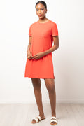 Short Sleeve T-Shirt Dress Orange