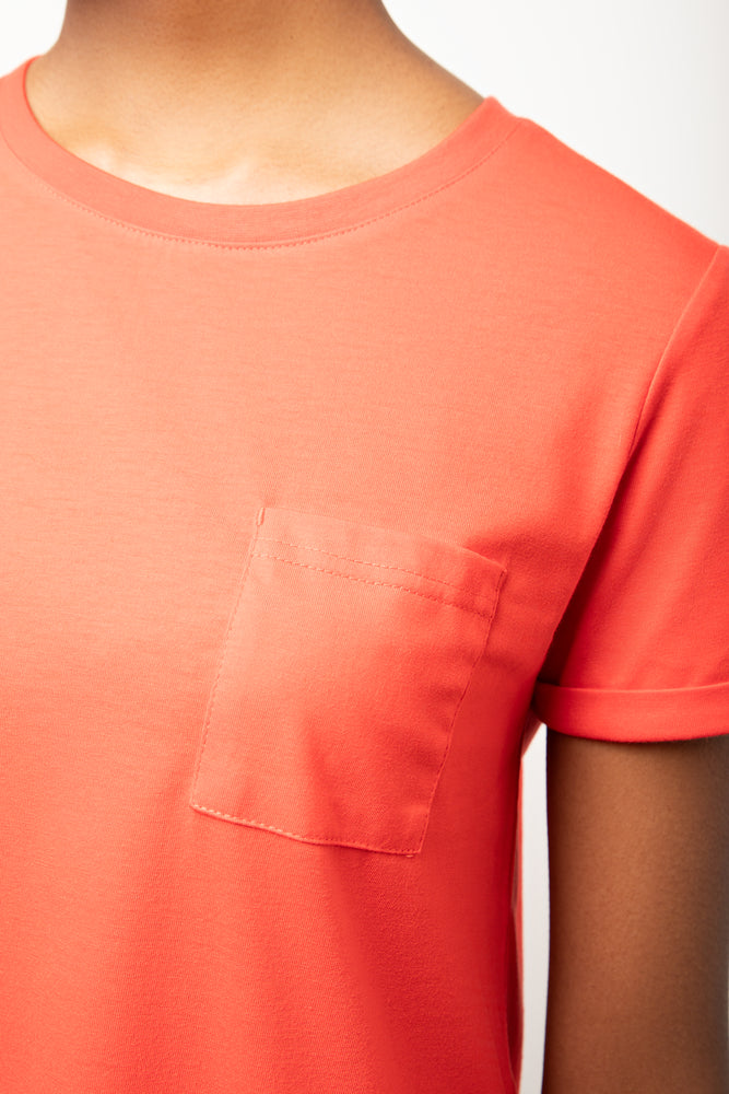 Short Sleeve T-Shirt Dress Orange (3)