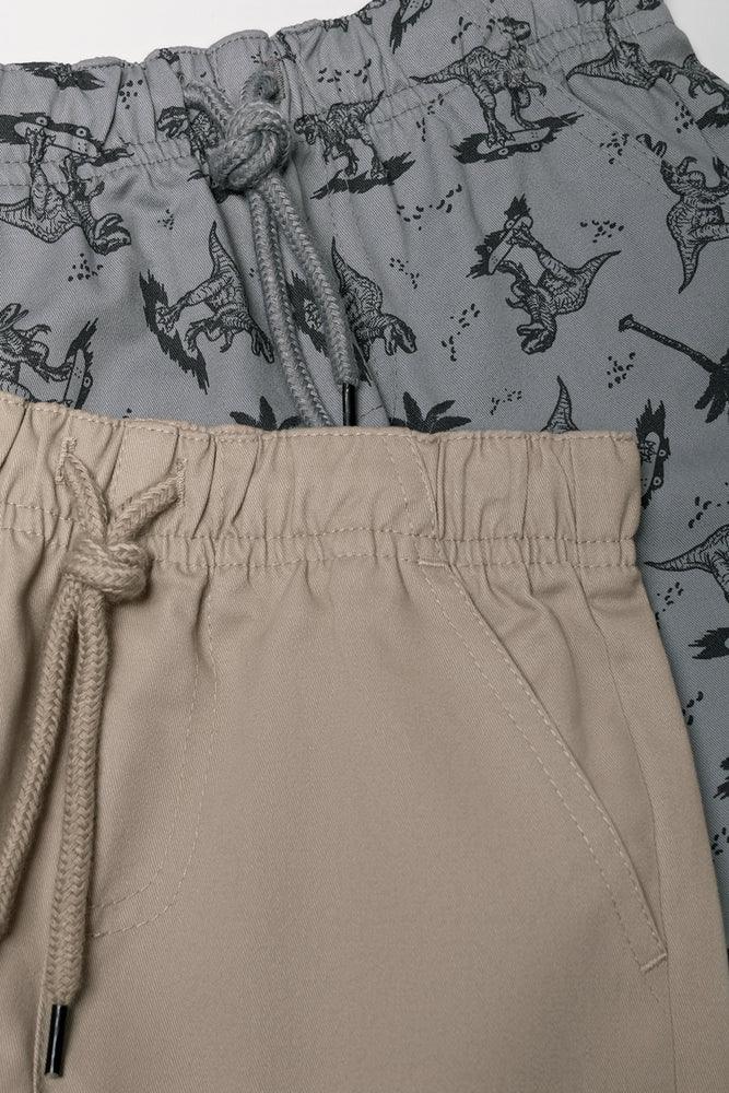 2 Pack Shorts Grey And Natural