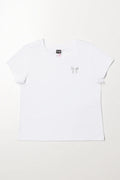 Short Sleeve Bow T-Shirt White