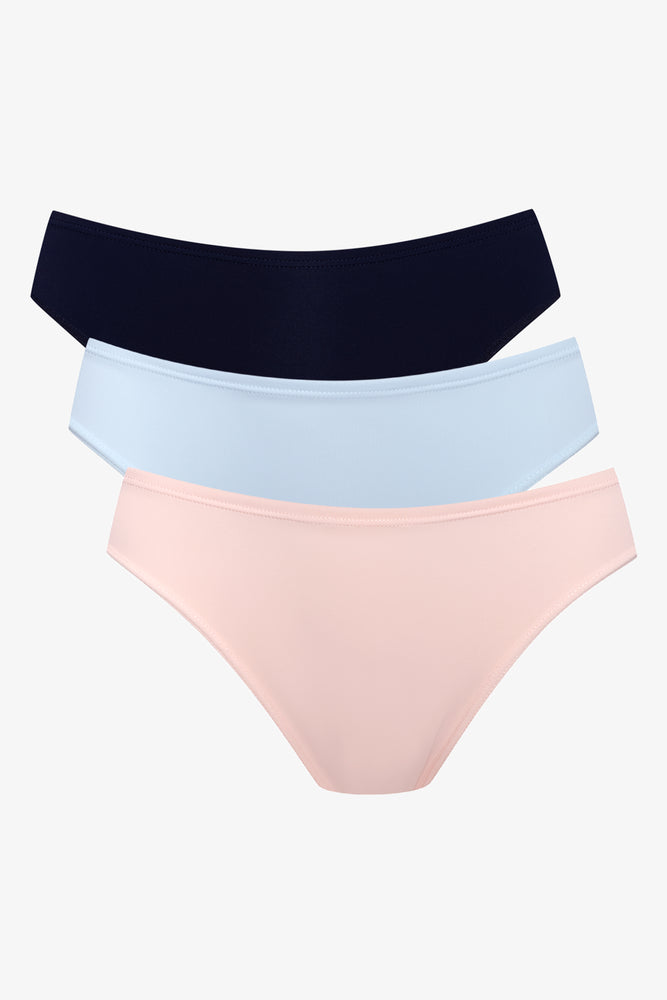 3 Pack Bikini Panties Blue And Pink