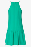 Tier Hem Strappy Dress Green (1)