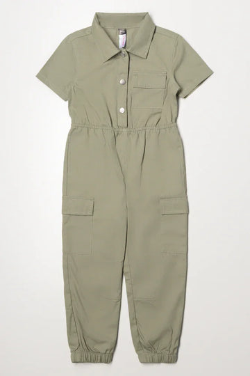 Denim Boiler Suit Green
