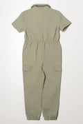 Denim Boiler Suit Green (2)