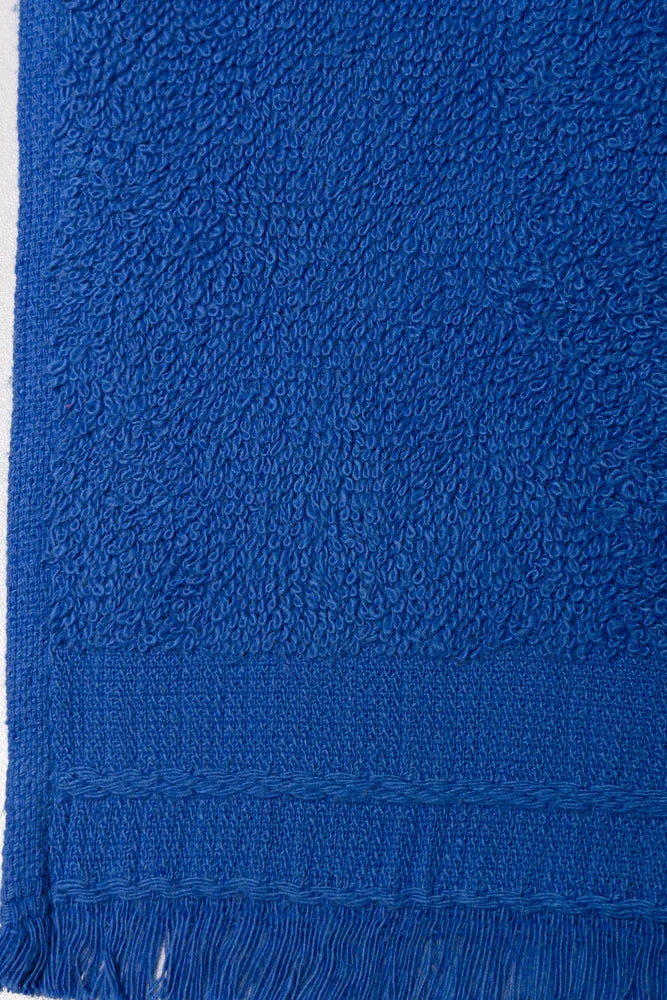 Fringed Guest Towel Blue