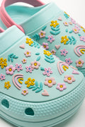 Flower Garden Clogs Aqua (2)