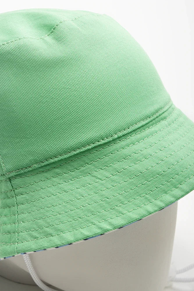 Reversible Stripe Bucket Hat Green (2)