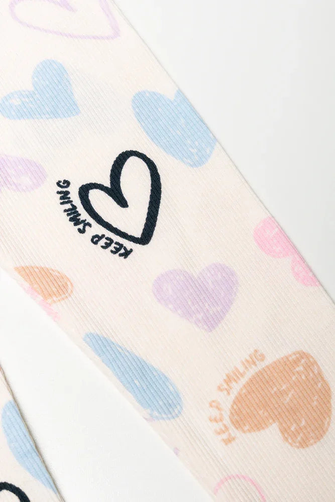 Hearts Crew Neck Top And Leggings Set (2)