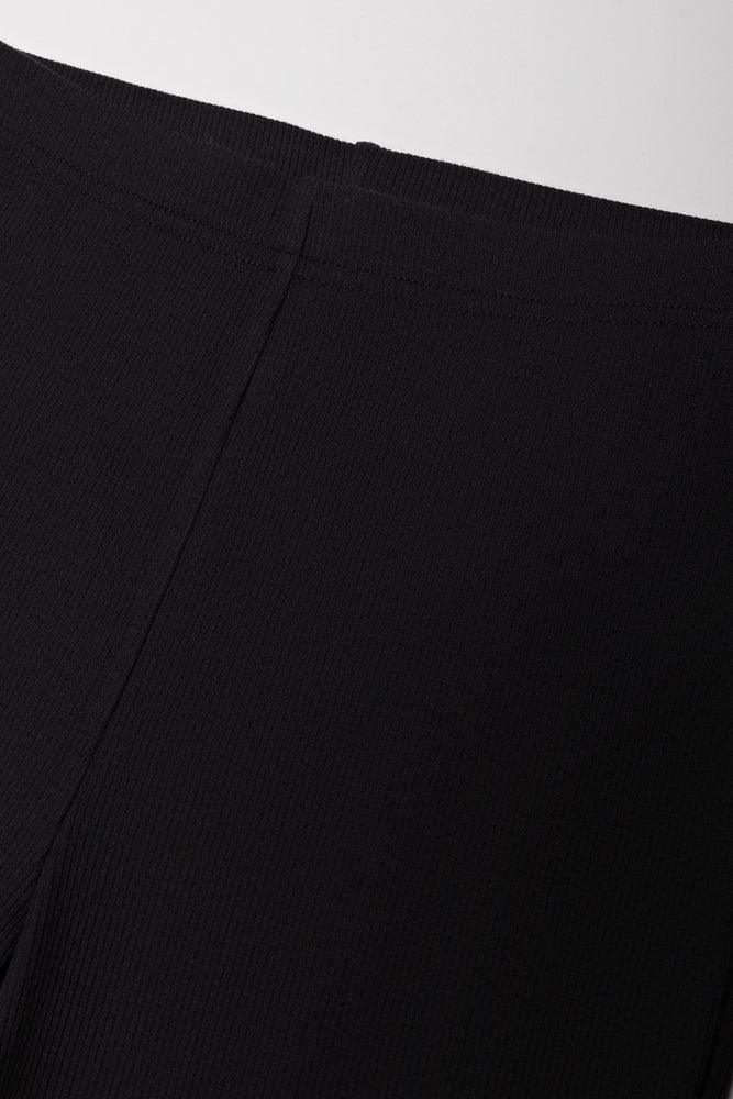Rib Flare Leggings Dark Grey