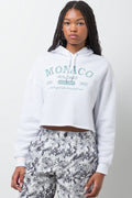 Crop Hoodie White