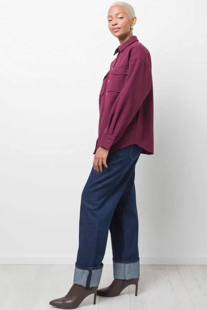 Melton Shirt Burgundy
