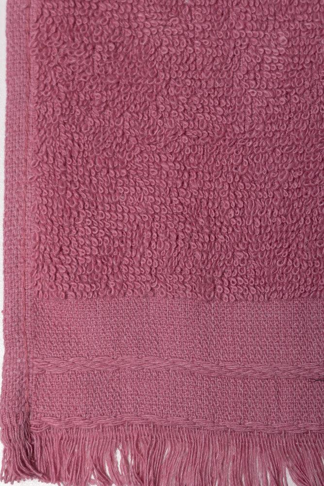Fringed Guest Towel Pink