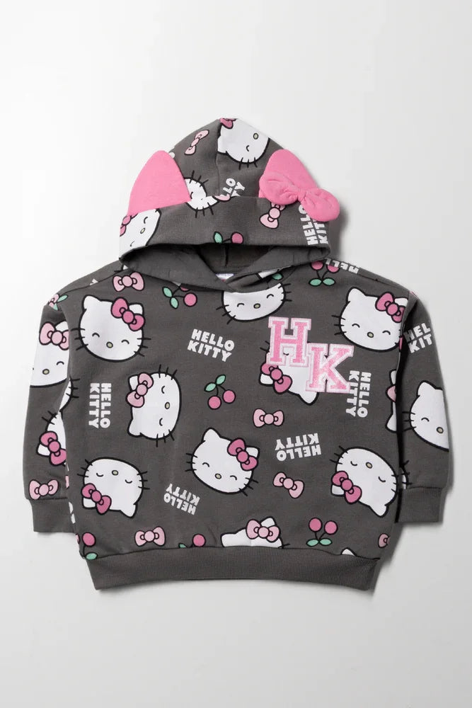 Hello Kitty Hoodie Charcoal