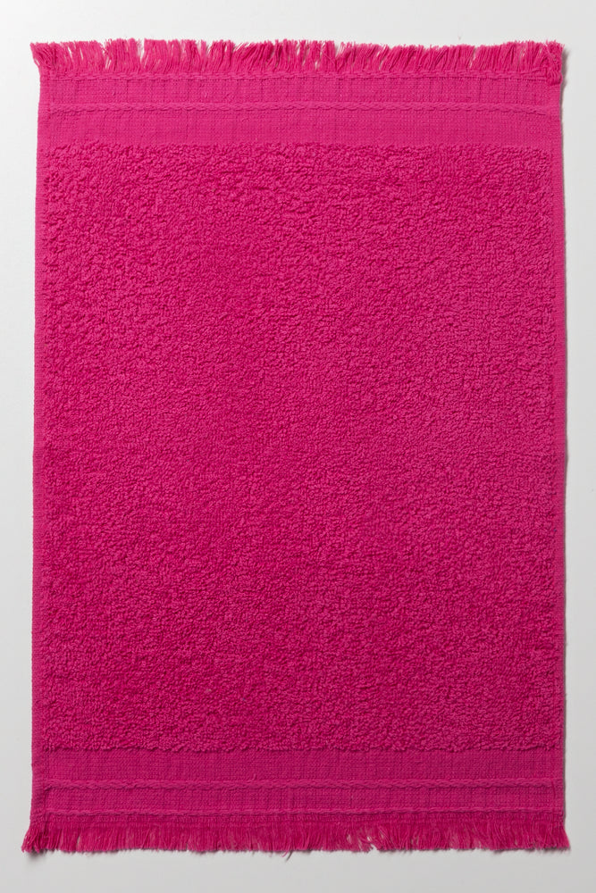 Fringed Guest Towel Pink