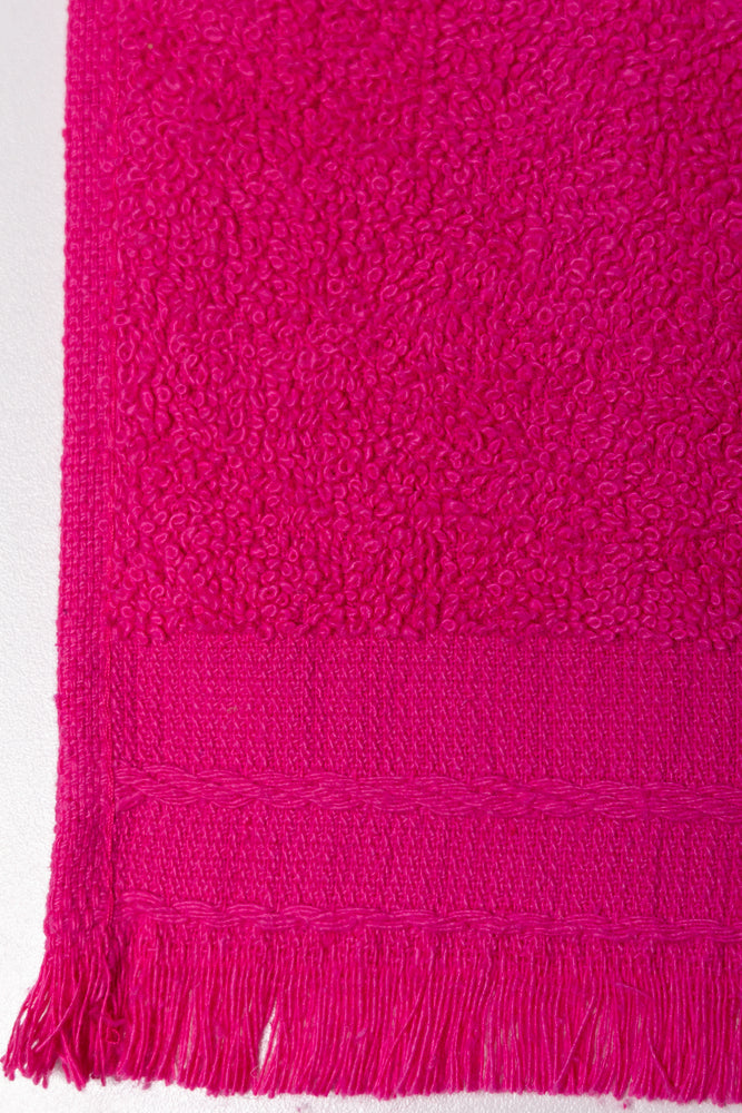 Fringed Guest Towel Pink