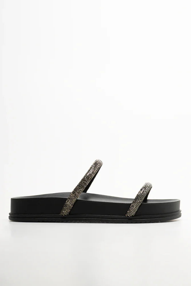 Diamante Sandals Black