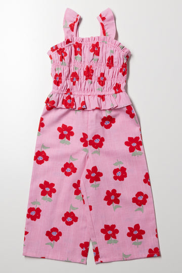 Floral Jumpsuit Pink