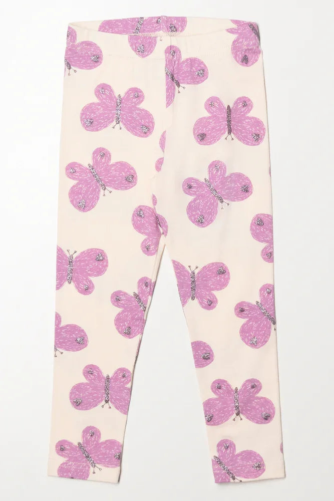 Butterfly Leggings Cream
