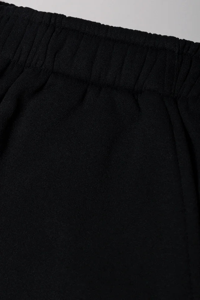 Straight Leg Trackpants Black