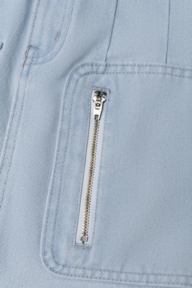 A-Line Denim Skirt Light Blue