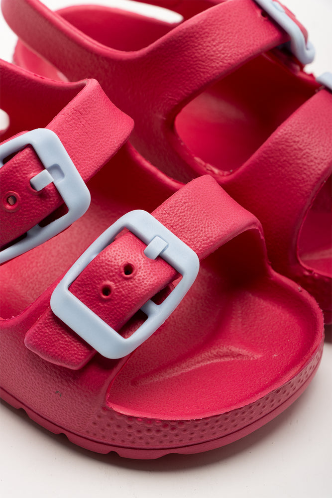 Double Band Sandals Pink (2)