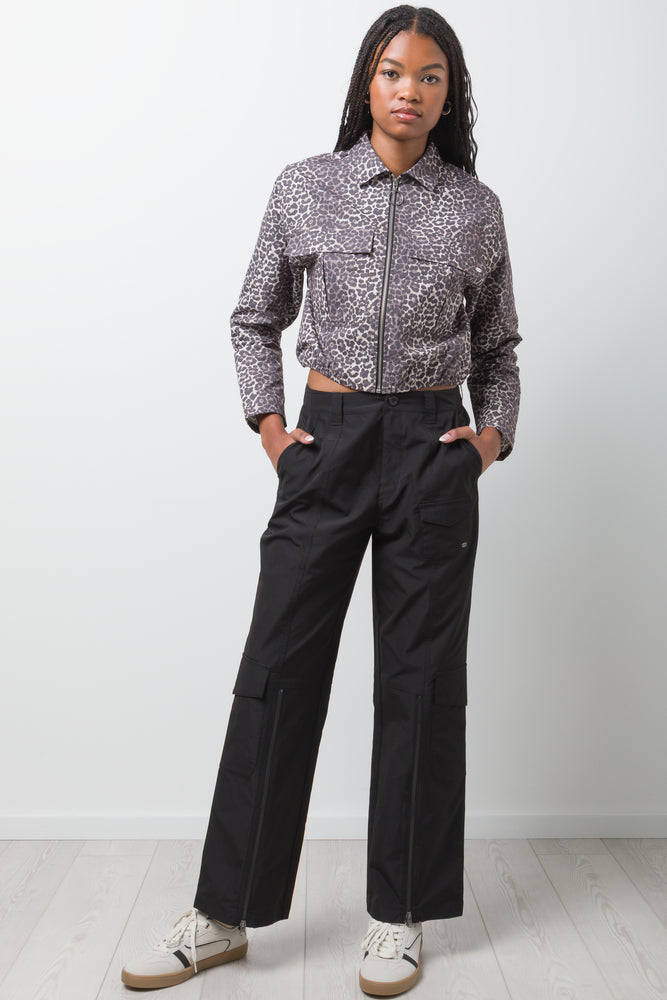 Cargo Pants With Zip Detail Black
