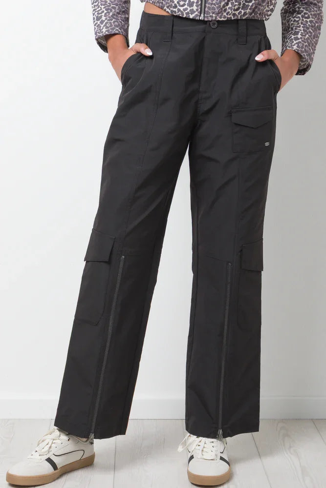 Cargo Pants With Zip Detail Black