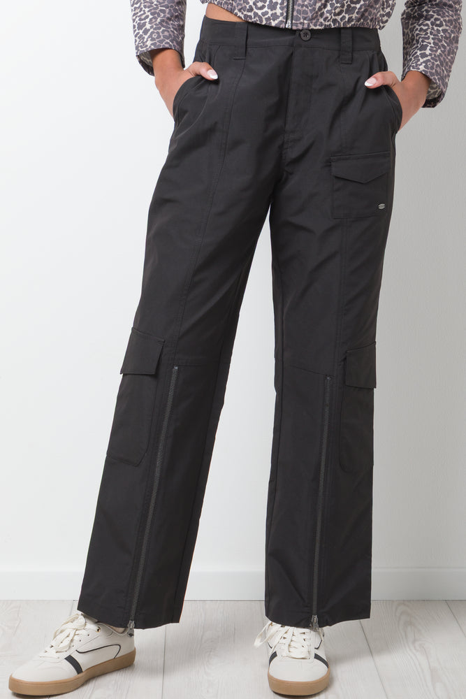 Cargo Pants With Zip Detail Black