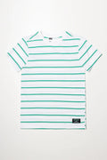 Short Sleeve Stripe T-Shirt Green