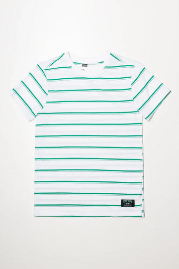 Short Sleeve Stripe T-Shirt Green