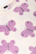 Butterfly Short Sleeve T-Shirt Cream (1)