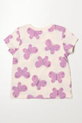 Butterfly Short Sleeve T-Shirt Cream (2)