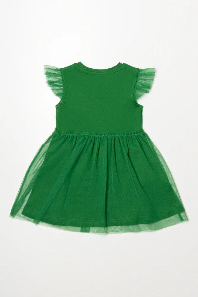 Bokkie Tulle Dress Green (2)