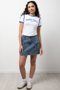 Denim Skirt Blue