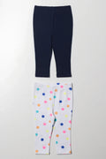2 Pack Leggings Navy And White