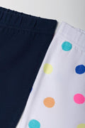 2 Pack Leggings Navy And White (1)