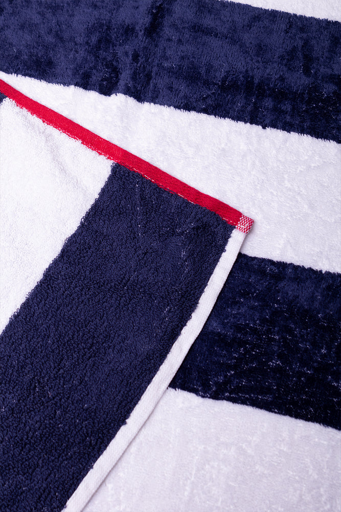 Stripe Beach Towel Navy (1)