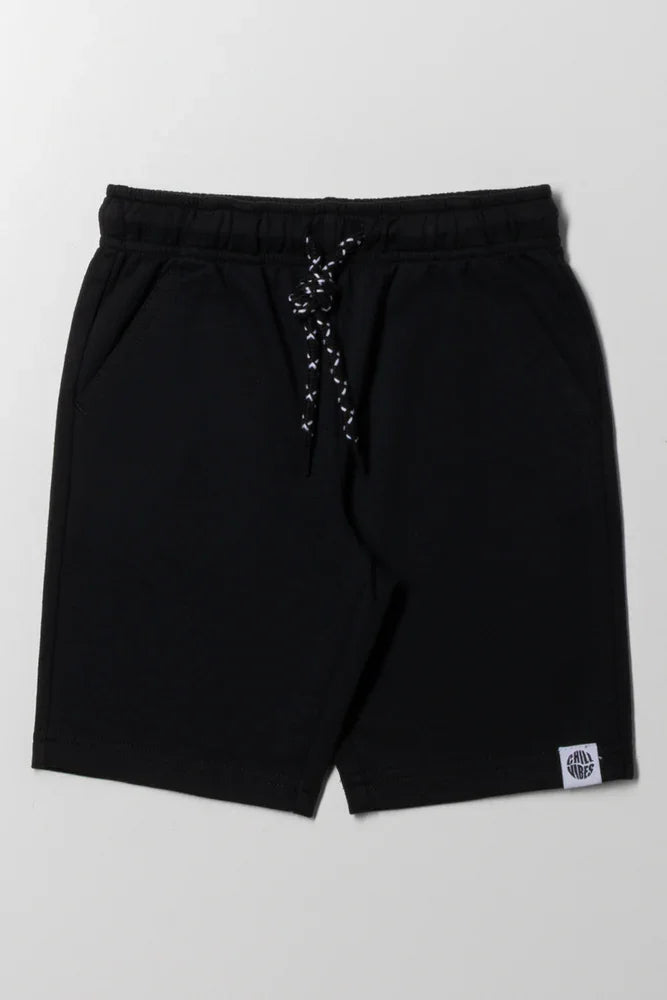 Basic Knit Shorts Black