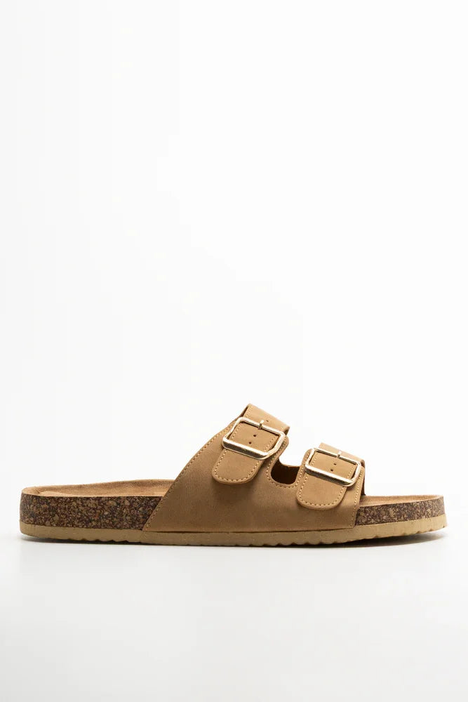 Double Strap Sandals Natural